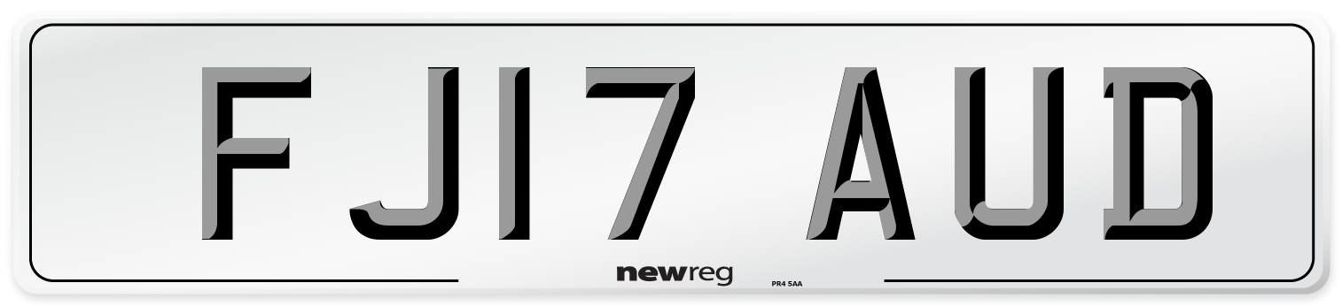 FJ17 AUD Number Plate from New Reg